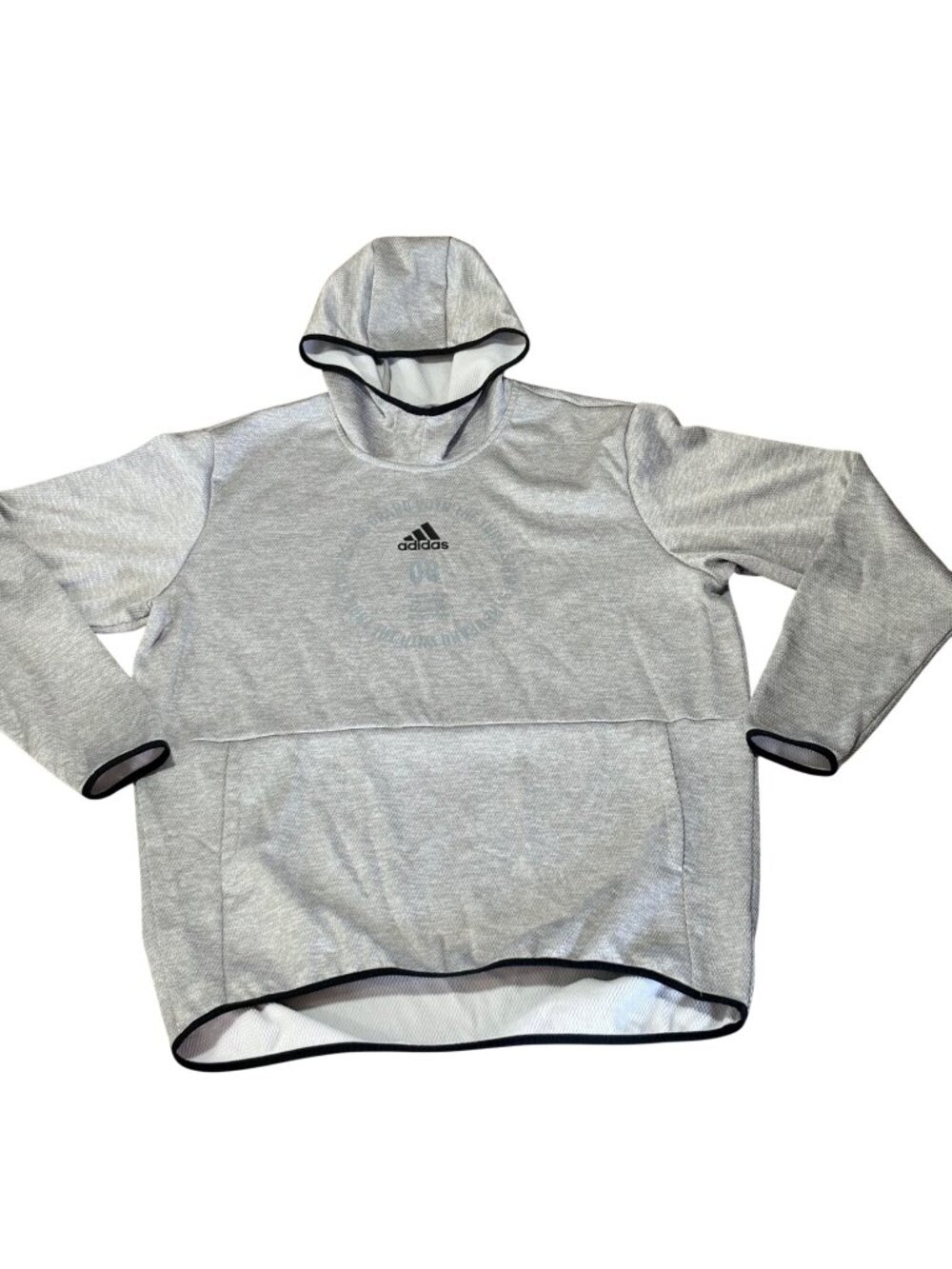Adidas ClimaWarm Gray Mens Pullover Hoodie XL Lightweight Front Pocket